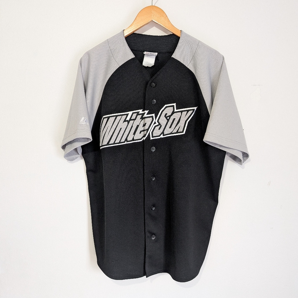 Chicago whitesox MLB Majestic Jersey made In Korea Fits L Black/Grey